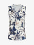 Top droit sans manches imprimé hibiscus - Marine - 1