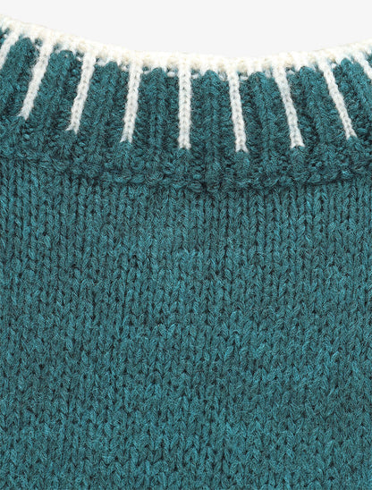 Pull uni asymétrique - Bleu canard - 3