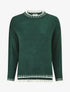 Pull uni asymétrique - Vert sapin - 1