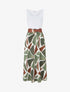 Robe longue sans manches imprimé graphique - Kaki - 1