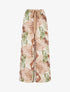Pantalon ample imprimé tropical - Marron - 1