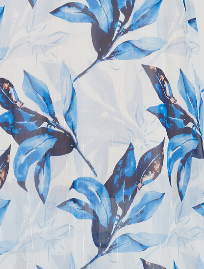 Jupe longue imprimé floral - Marine - 3