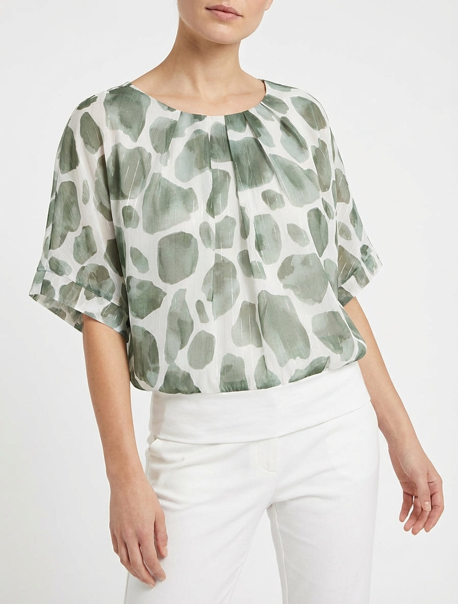 Top fluide manches chauve-souris - Kaki