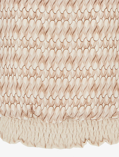 Top imprimé fantaisie à manches chauves-souris - Beige - 3