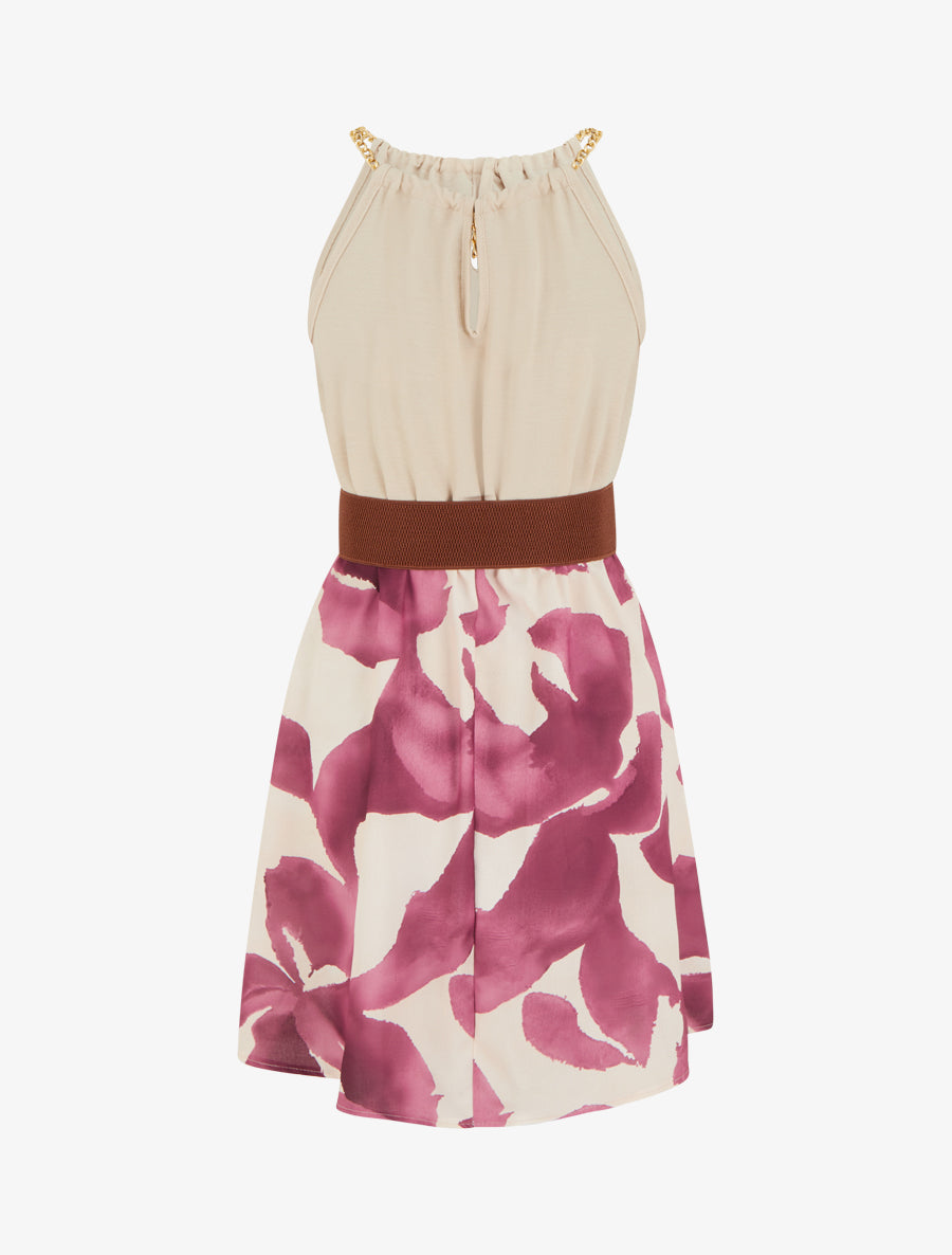 Robe à bretelles chaînes imprimé graphique - Violet - 2