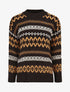 Pull en maille imprimé fantaisie - Noir - 4