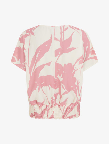 Top coupe boule imprimé floral - Rose - 2