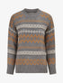 Pull en maille imprimé fantaisie - Gris foncé - 4