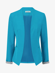 Veste droite col droit - Turquoise