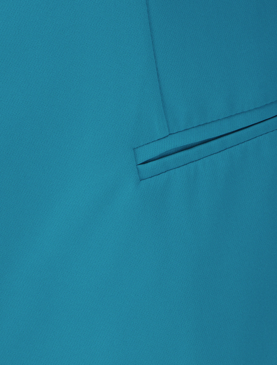 Veste droite à épaulettes - Turquoise - 3