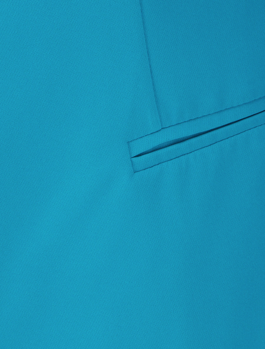 Veste droite col droit - Turquoise
