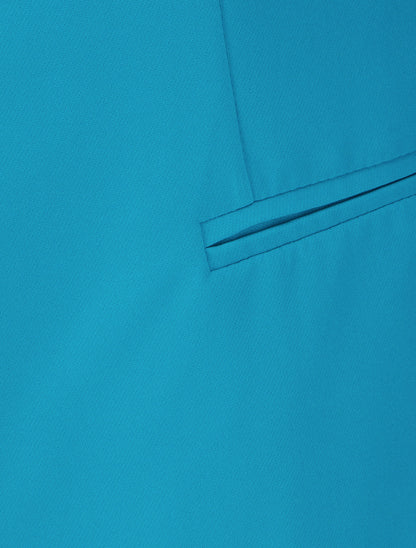 Veste droite col droit - Turquoise