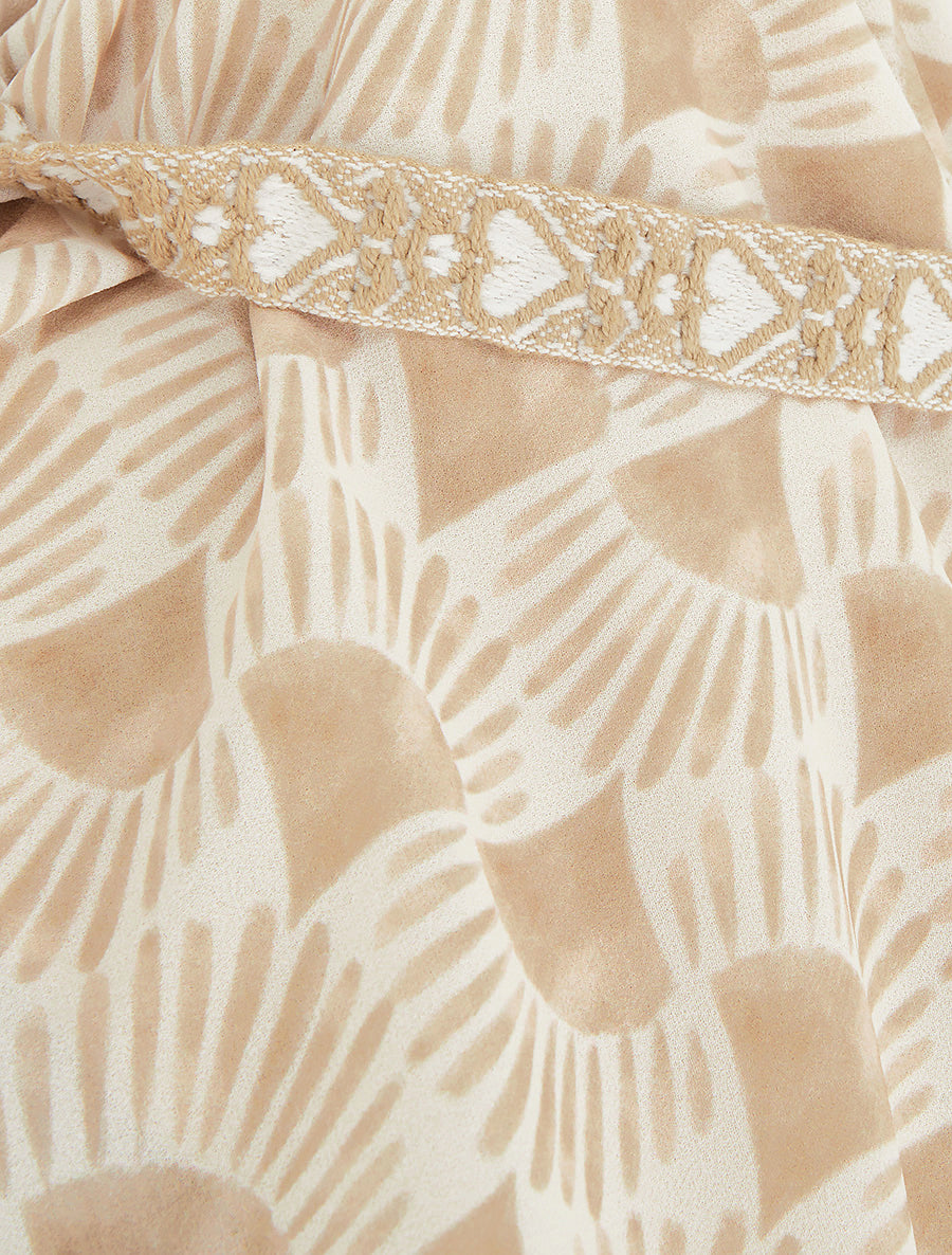 Caraco imprimé graphique stylisé - Beige - 3