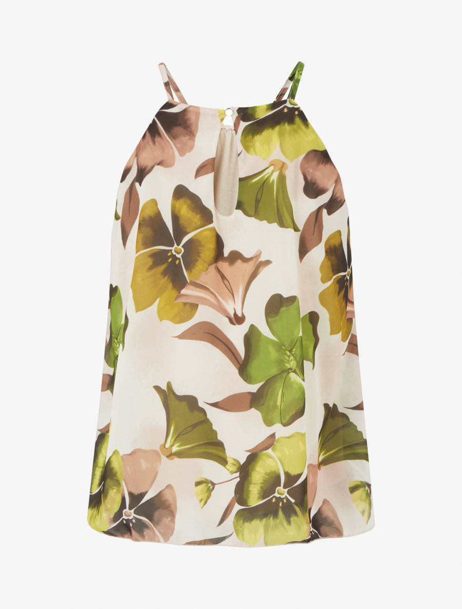 Top fluide imprimé floral - Vert - 2