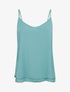 Caraco uni en voile superposé - Turquoise - 1
