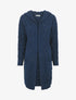 Gilet ouvert uni et torsadé - Marine - 4