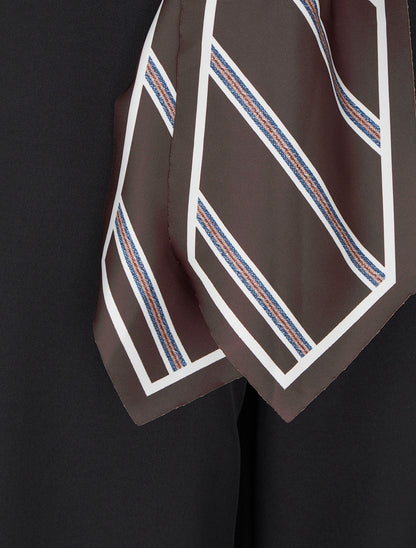 Pantalon ample à ceinture style foulard - Noir - 3