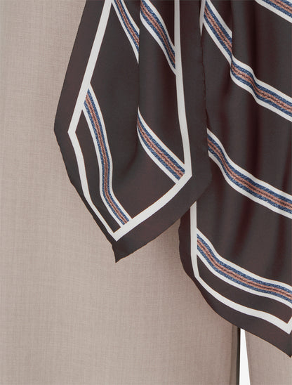 Pantalon ample à ceinture style foulard - Taupe clair - 3