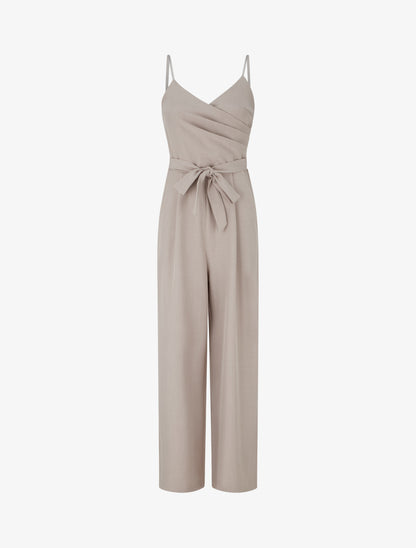 Combinaison droite à fines bretelles - Taupe clair - 1