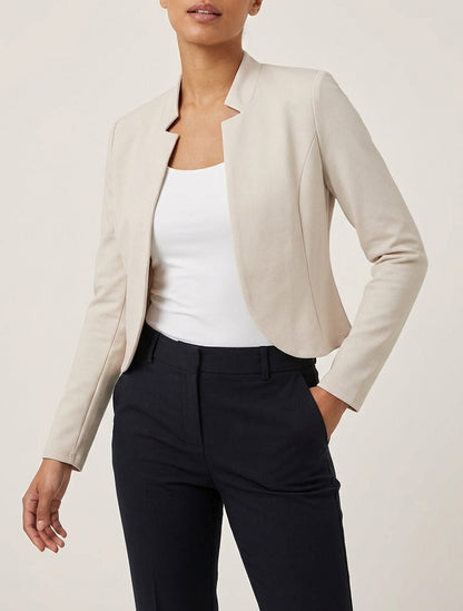 Veste courte coupe droite - Beige