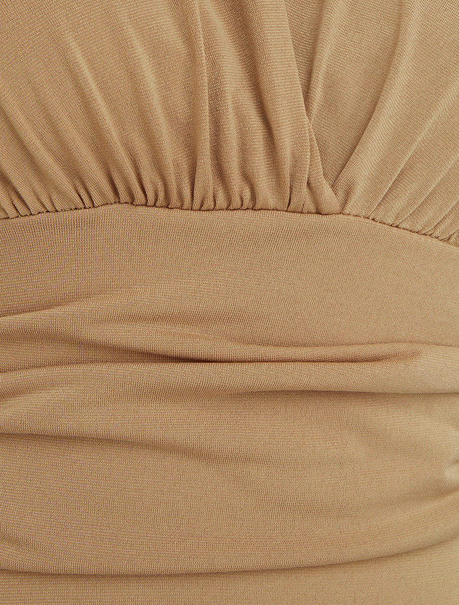 Body uni à dos nu - Camel - 3