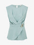 Top cintré à boucle décorative - Bleu clair - 1