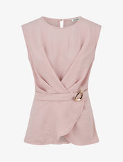 Top cintré à boucle décorative - Rose - 1