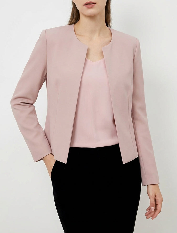 Veste droite à épaulettes - Rose