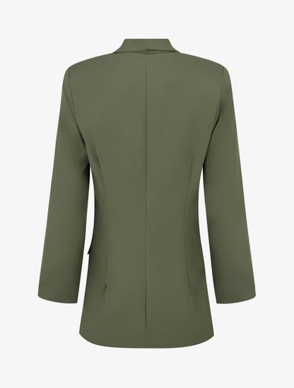 Blazer uni à manches longue - Kaki - 2