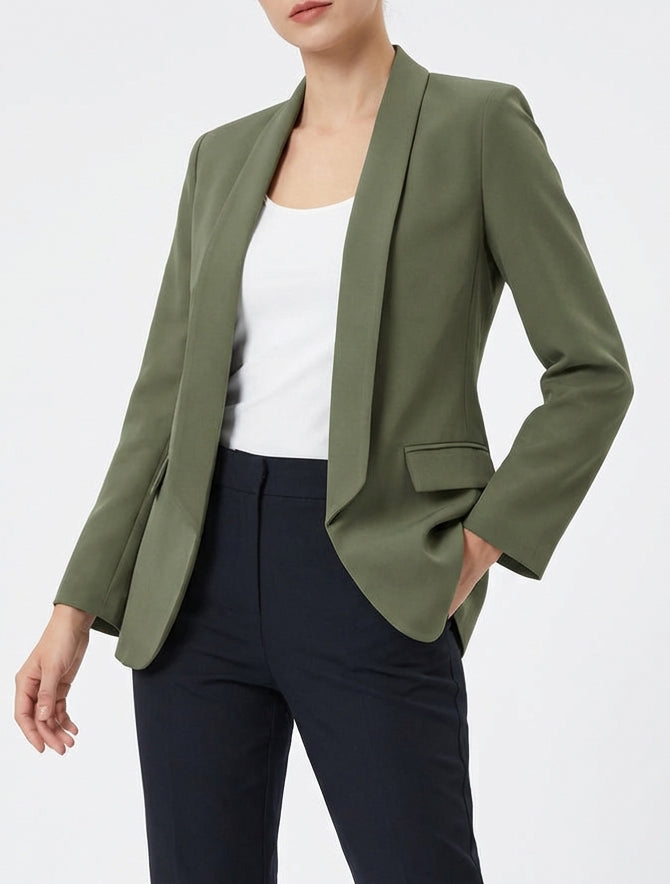 Blazer droit à épaulettes - Kaki