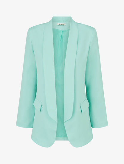 Blazer uni à manches longue - Vert d&