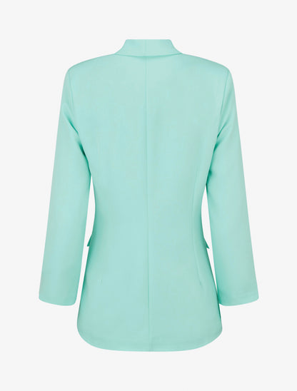 Blazer uni à manches longue - Vert d&