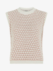 Pull sans manches motif nid d&