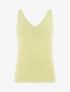 Top uni irisé en maille - Jaune - 1