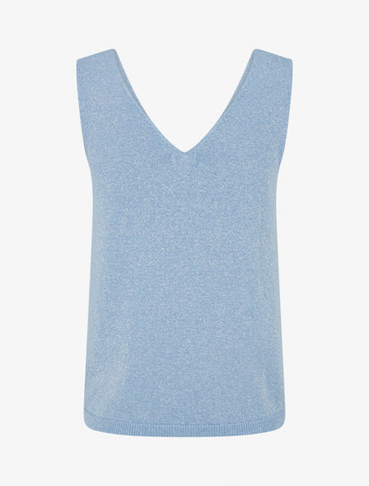 Top sans manches irisé - Bleu ciel - 2