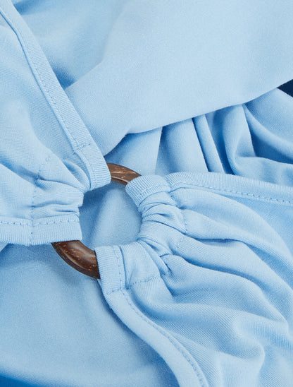 Top classique cache-coeur - Bleu ciel - 3