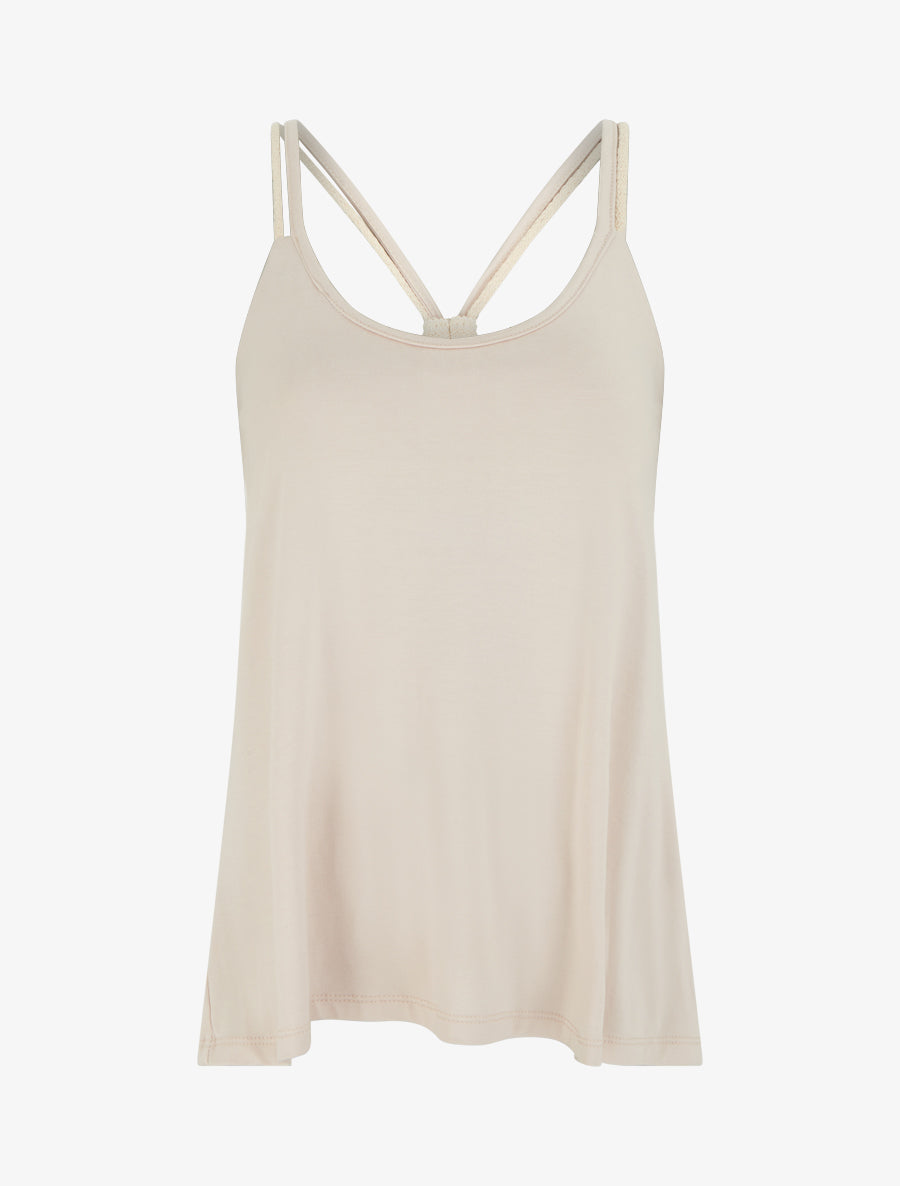 Top à bretelles style cordes - Beige - 1