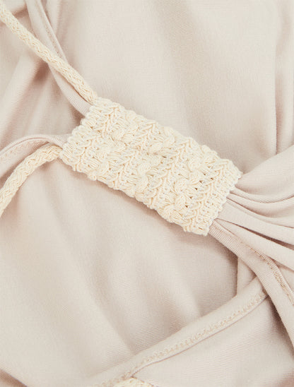 Top à bretelles style cordes - Beige - 3