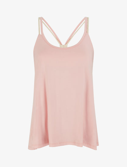 Top à bretelles style cordes - Rose - 1