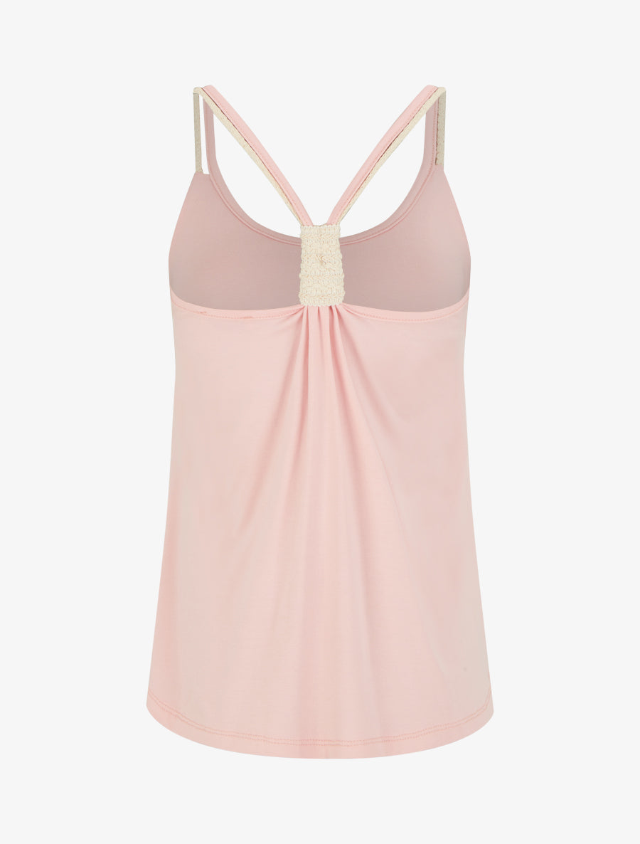 Top à bretelles style cordes - Rose - 2