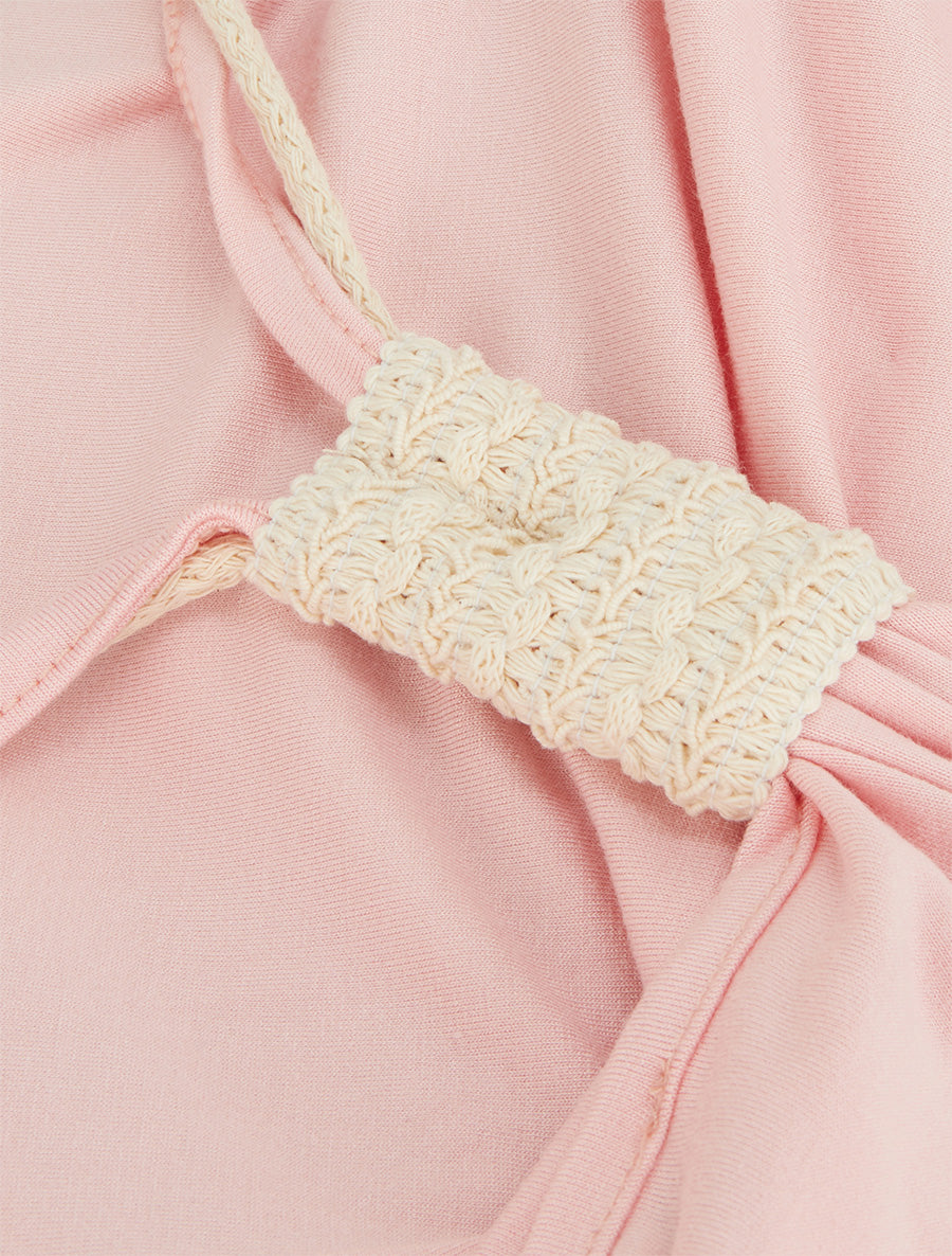 Top à bretelles style cordes - Rose - 3