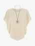 Top droit fluide en voile - Beige - 1