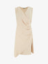 Robe sans manches style portefeuille - Beige - 1