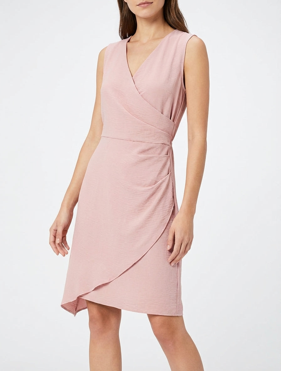 Robe portefeuille cache-cœur - Rose