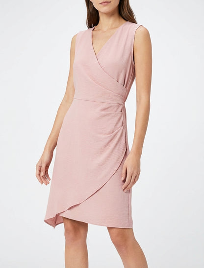 Robe portefeuille cache-cœur - Rose