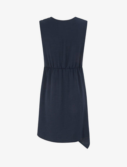 Robe sans manches style portefeuille - Marine - 2