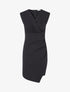 Robe sans manches unie style portefeuille - Noir - 1