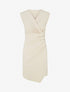Robe sans manches unie style portefeuille - Beige - 1