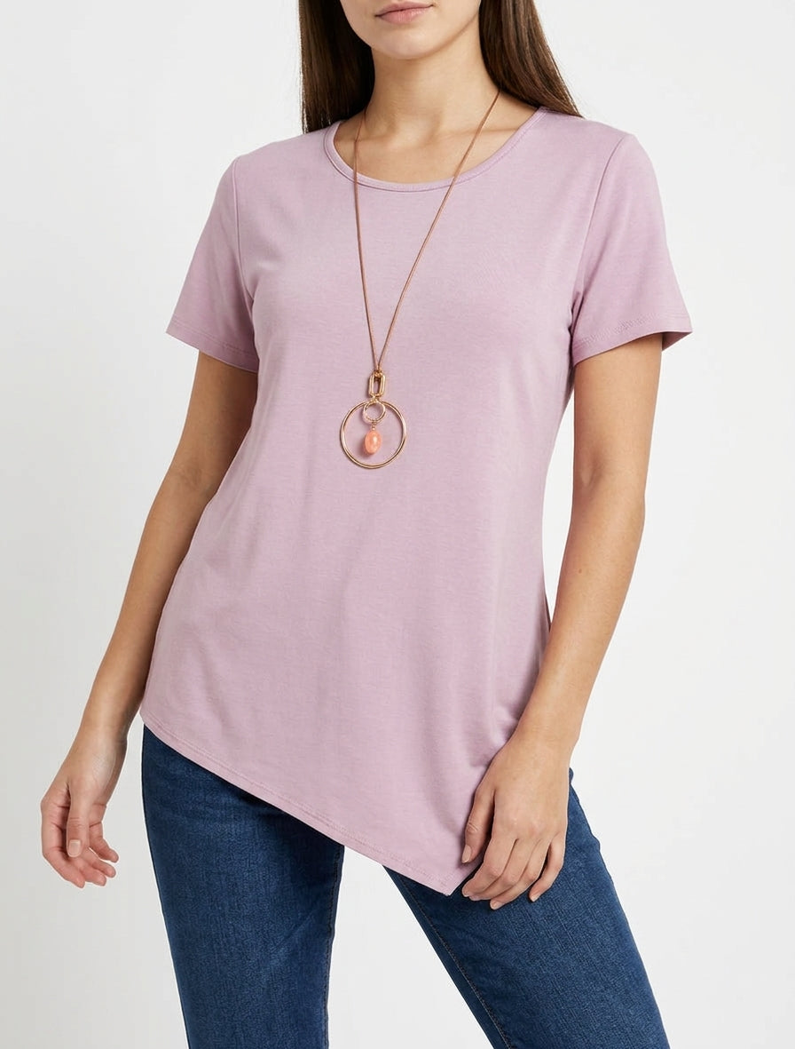 Top fluide bords asymétriques - Lilas