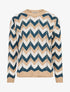 Pull imprimé zig-zag dorés - Bleu canard - 4
